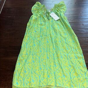 Escapada Lime Green and Aqua Dress